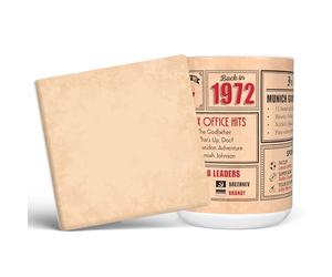 Mug Monster - 54th Birthday Gift - Back in 1972 in This Year Mug, Present for Men and Women, Birthday Gifts for Women, Birthday Gifts for Men, 54th Anniversary Present, 15oz White Mug & Coaster