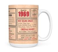 Mug Monster - 56th Birthday Gift - Back in 1969 Mug, Present for Men and Women, Gift for 56th Anniversary, 15oz White Mug
