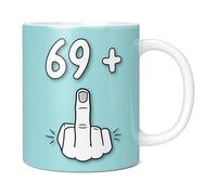 Mug Monster - 70th Birthday Mug, I Am 69 + 1, Gift for 70 Year Old, Novelty Mug - Ceramic Coffee Mug/Cup, Gift for Men or Women, Extra Large and Giant Mug Available, 11oz White Mug