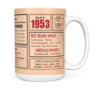 Mug Monster - 72nd Birthday Gift - Back in 1953 Mug, Present for Men and Women, 72nd Anniversary, 15oz White Mug