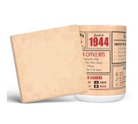 Mug Monster - 81st Birthday Gift - Back in 1944 Mug, Present for Men and Women, Gifts for 81st Anniversary, 15oz White Mug & Coaster