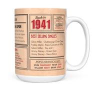 Mug Monster - 84th Birthday Gift for Men and Women - Back in 1941 in This Year Mug - 84th Anniversary Present - 15oz White Mug