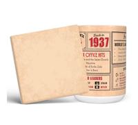 Mug Monster - 88th Birthday Gift - Back in 1937 in This Year Mug, Present for Men and Women, 15oz White Ceramic XL Mug & Coaster
