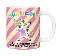 Mug Monster - Aunticorn Funny Novelty Mug, Auntie Gifts, Birthday Gift Idea for Aunt - Ceramic Coffee Cup, Gift for Men or Women, Extra Large and Giant Available, 20oz White