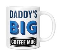 Mug Monster - Daddy's Big Coffee Mug, 20 oz Ceramic, Giant, White, Oversized, Extra Large, Reusable, Dishwasher & Microwave Safe, Father's Day, Birthday Gift