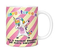 Mug Monster - Daughtercorn Funny Novelty Mug, Gift Idea for Daughter Present - Ceramic Coffee Cup, Gift for Men or Women, Extra Large and Giant Available, 11oz White