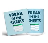 Mug Monster - Freak in The Sheets Excel Mug, Funny Spreadsheet Gift for Accountant - Ceramic Coffee Mug/Cup, Gift for Men or Women, Extra Large and Giant Mug Available, 15oz White Mug & Coaster