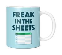 Mug Monster - Freak in The Sheets Excel Mug, Funny Spreadsheet Gift for Accountant - Ceramic Coffee Mug/Cup, Gift for Men or Women, Extra Large and Giant Mug Available, 20oz White Mug
