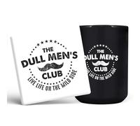 Mug Monster - Funny Gift for Men, Dull Men's Club Ceramic Mug, Birthday Gift for Dad or Husband, Father's Day Present -, Extra Large and Giant Mug Available, 15oz Black Mug & Coaster