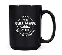 Mug Monster - Funny Gift for Men, Dull Men's Club Ceramic Mug, Birthday Gift for Dad or Husband, Father's Day Present -, Extra Large and Giant Mug Available, 15oz Black Mug