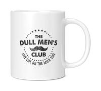 Mug Monster - Funny Gift for Men, Dull Men's Club Ceramic Mug, Birthday Gift for Dad or Husband, Father's Day Present -, Extra Large and Giant Mug Available, 20oz White Mug