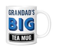 Mug Monster - Grandad's Big Tea Mug, Father's Day Gift, Birthday Present for Grandad, Giant Mugs for Men, Huge Cup for Hot Drinks, Oversized Tea Cup, Extra Large Ceramic Gift