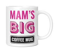 Mug Monster - Mam's Big Coffee Mug, Mother's Day Gift, Birthday Present for Mam, Giant Mugs for Women, Huge Cup Hot Drinks, Oversized Coffee Cup, Extra Large Ceramic Gift