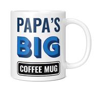 Mug Monster - Papa's Big Coffee Mug, Father's Day Gift, Birthday Present for Papa, Giant Mugs for Men, Huge Cup for Hot Drinks, Oversized Coffee Cup, Extra Large Ceramic Gift