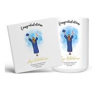 Mug Monster - Personalised Graduation Gift for Her, Congratulations Mug for Daughter - Ceramic Coffee Cup, Gift or Women, Extra Large and Giant Available, 15oz White & Coaster