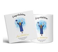 Mug Monster - Personalised Graduation Gift for Her, Congratulations Mug for Daughter - Ceramic Coffee Cup, Gift or Women, Extra Large and Giant Available, 11oz White & Coaster