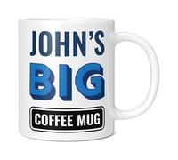 Mug Monster - Personalised Name Big Coffee Mug, Custom Father's Day Gift, Customisable Birthday Present for Him, Giant Mugs for Men, Huge Cup for Hot Drinks, Oversized Coffee Cup, Extra Large Ceramic