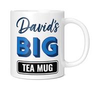 Mug Monster - Personalised Name Big Tea Mug, Custom Father's Day, Customisable Birthday Present for Him, Giant Mugs for Men, Huge Cup Hot Drinks, Oversized Tea Cup, Extra Large Ceramic Gift