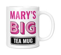 Mug Monster - Personalised Name Big Tea Mug, Custom Mother's Day Gift, Customisable Birthday Present for Her, Giant Mugs for Women, Huge Cup for Hot Drinks, Oversized Tea Cup, Extra Large Ceramic Gift