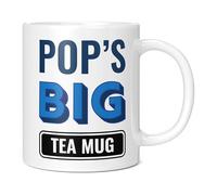 Mug Monster - Pop's Big Tea Mug, Father's Day Gift, Birthday Present for Pop, Giant Mugs for Men, Huge Cup for Hot Drinks, Oversized Tea Cup, Extra Large Ceramic Gift