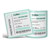 Mug Monster - Prescription for Coffee Mug, Personalised Leaving Gift for Colleague - Ceramic Coffee Cup, Gift Men or Women, Extra Large and Giant Available, 20oz White & Coaster