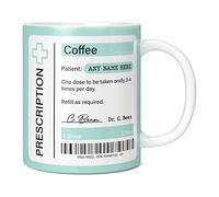 Mug Monster - Prescription for Coffee Mug, Personalised Leaving Gift for Colleague - Ceramic Coffee Cup, Gift Men or Women, Extra Large and Giant Available, 11oz White