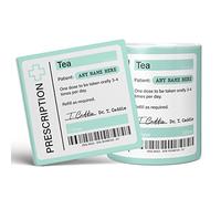 Mug Monster - Prescription for Tea Mug, Personalised Leaving Gift for Colleague - Ceramic Coffee Cup, Gift Men or Women, Extra Large and Giant Available, 20oz White & Coaster