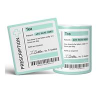 Mug Monster - Prescription for Tea Mug, Personalised Leaving Gift for Colleague - Ceramic Coffee Cup, Gift Men or Women, Extra Large and Giant Available, 11oz White & Coaster