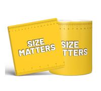 Mug Monster - Size Matters Giant Mug, Extra Large Jumbo Novelty Tea or Coffee Cup - Ceramic Coffee Mug / Cup, Gift for Men or Women, Extra Large and Giant Mug Available, 20oz White Mug & Coaster