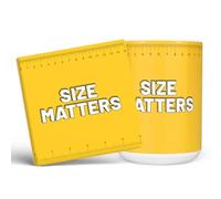 Mug Monster - Size Matters Giant Mug, Extra Large Jumbo Novelty Tea or Coffee Cup - Ceramic Coffee Mug / Cup, Gift for Men or Women, Extra Large and Giant Mug Available, 15oz White Mug & Coaster