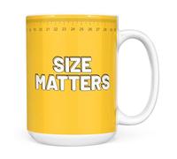 Mug Monster - Size Matters Giant Mug, Extra Large Jumbo Novelty Tea or Coffee Cup - Ceramic Coffee Mug / Cup, Gift for Men or Women, Extra Large and Giant Mug Available, 15oz White Mug