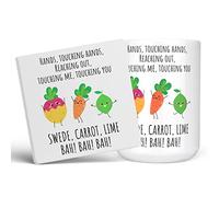 Mug Monster Swede Carrot Lime Funny Mug, Birthday Presents for Men or Women, Mens Gifts, Coffee Leaving Gift Colleague Novelty Gift, Secret Santa Joke England Football 15+Coaster, White