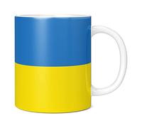 Mug Monster - Ukraine Full Wrap Flag, Ukranian National Flag, Flags of The World - Ceramic Coffee Mug/Cup, Gift for Men or Women, Extra Large and Giant Mug Available, 20oz White Mug