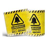 Mug Monster - Warning May Start Talking About Bell Ringing Funny Gift Mug - Ceramic Coffee Mug/Cup, Gift for Men or Women, Extra Large and Giant Mug Available, 20oz White Mug & Coaster