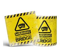 Mug Monster - Warning May Start Talking About Bridge Funny Gift Mug - Ceramic Coffee Mug/Cup, Gift for Men or Women, Extra Large and Giant Mug Available, 11oz White Mug & Coaster