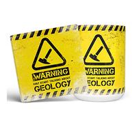 Mug Monster - Warning May Start Talking About Geology Funny Gift Mug - Ceramic Coffee Cup, Gift for Men or Women, Extra Large and Giant Available, 15oz White & Coaster
