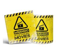 Mug Monster - Warning May Start Talking About Movies Funny Gift Mug - Ceramic Coffee Cup, Gift for Men or Women, Extra Large and Giant Available, 11oz White & Coaster