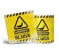 Mug Monster - Warning May Start Talking About Slugs Funny Gift Mug - Ceramic Coffee Cup, Gift for Men or Women, Extra Large and Giant Available, 11oz White & Coaster