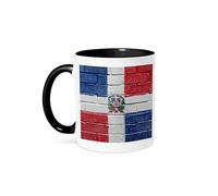 Mug National Flag of Dominican Republic Painted onto A Brick Wall 330Ml Mugs Unique Novelty Tea Mug for Milk Women Office