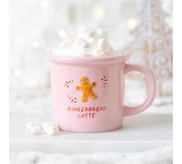 Mug Novelty Drinkware Gingerbread Latte Gift Kitchen Set Pink