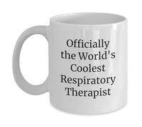 Mug Officially The World's Coolest Respiratory Therapist Mugs Cappuccino Ceramic Cup Personalised with Your Text Tea Cup for Kitchens Restaurants Work 330Ml