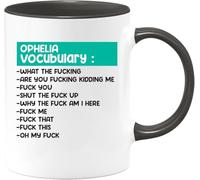 Mug Ophelia Vocabulary Humor Teacher Mugs Xmas 2 PCS | Novelty Tea & Coffee Mugs Lightweight Coffee Cups Pub Friendship