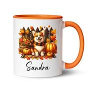 Mug Pembroke Welsh Corgi Accent Ceramic Cup Personalised with Your Text Coffee Mug Premium Tea Cup Work for Men Women Restaurants 330Ml