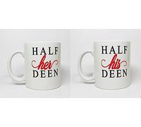 Mug Personalised Half her & Half His Deen SET - FAST DELIVERY :