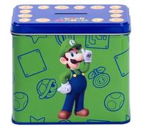 Mug + piggy bank Educa Borras Nintendo Super Mario Bros Luigi White One size
