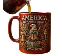 Mug pour Café - Céramique Mug Commémorative 250e | 33 rapeau Mug Thé Soupe Adultes Chaud Chaude 330 ml Set Pro Thé Vin Set Fête Drapeau Cadeau Pro Vin