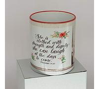 Mug Proverbs 31 25 Mug, Christian Mug Gift for Her, Women, Mother, Bible Verse Mug, Scripture Mug, She is Clothed in Strength and Dignity Mug