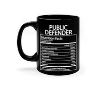 Mug Public Defender Nutritional Facts Coffee Mug Great Gift Idea Ceramic Cup Premium Tea Cup for Kitchens Men Women Best Friend 330Ml