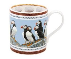 Mug - Puffin, Fine Bone China Beaker by Wildlife Artist Robert E Fuller