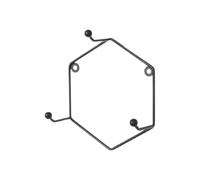 Mug Rack Wall Mounted - Hexagonal Cup Holder, Geometric Tea Hanger | Metal Coffee Mug Organizer for Kitchen Storage, Dining Room Wall Display, Cafe Bar Decor, Tableware Hooks for Aprons Towels Rags